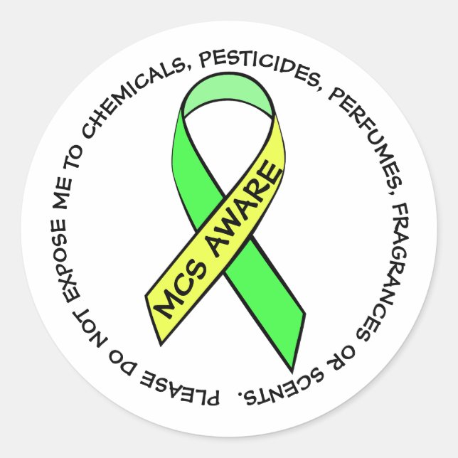Adesivos de Transtorno de Sensibilidade Química Mú (Frente)