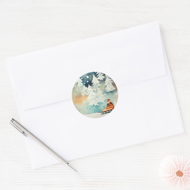 Adesivos de Trenó de Inverno (Envelope)