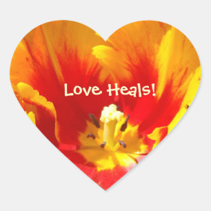 Adesivos de Tulipa em forma de coração Love Heals!