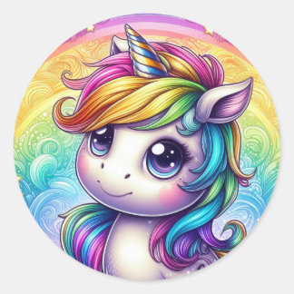Adesivos de unicórnio do Rainbow
