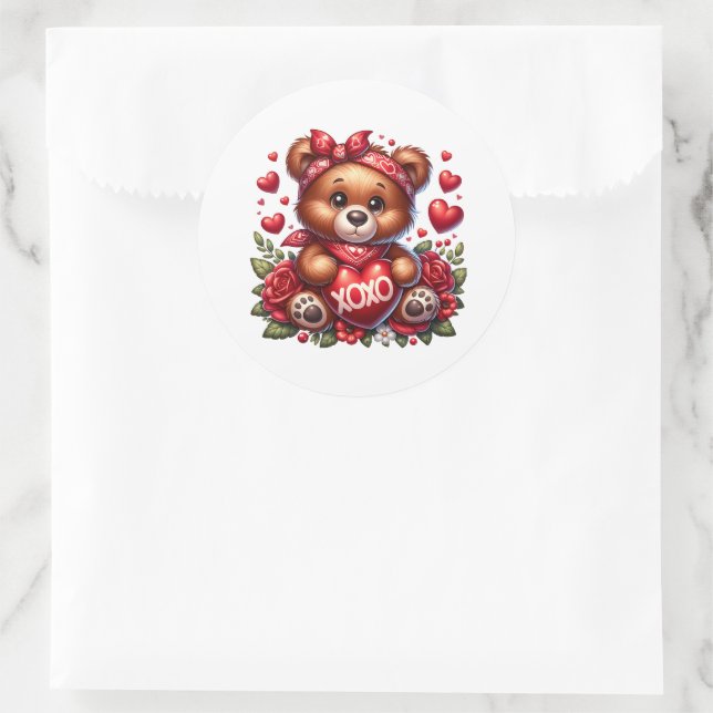 Adesivos de Ursinho de São Valentão (Bolsa)