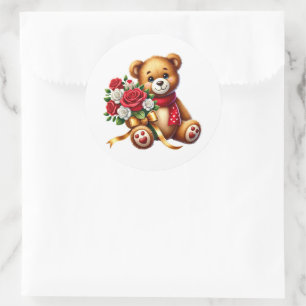 Adesivos de Ursinho de São Valentão