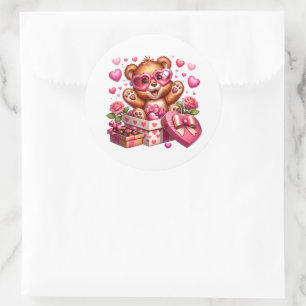 Adesivos de Ursinho de São Valentim