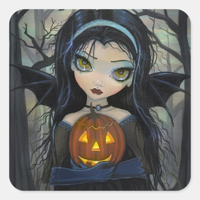 Adesivos de Vampiro de Halloween de October Woods (Frente)