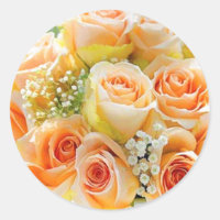 Adesivos de vedação de envelope de Rosa de pêssego