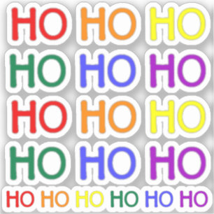 Adesivos de Vinil Arco-íris Ho Ho Ho