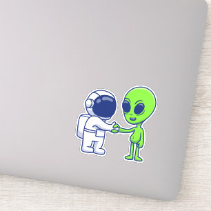 Adesivos de Vinil Astronauta Encontra Alien