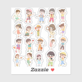 Adesivos de Vinil Atividade de Crianças Fofas