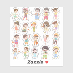 Adesivos de Vinil Atividade de Crianças Fofas