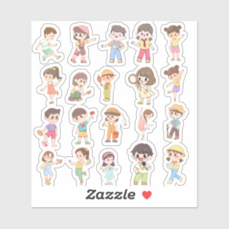 Adesivos de Vinil Atividade de Crianças Fofas