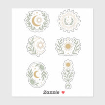 Adesivos de Vinil Celestial Boho Lua
