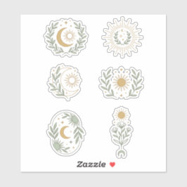 Adesivos de Vinil Celestial Boho Lua