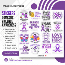 Adesivos de Vinil de Conscientização sobre Violênc