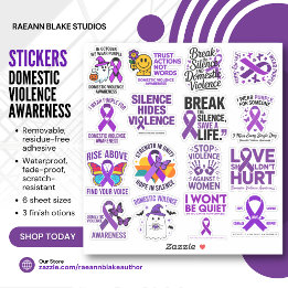 Adesivos de Vinil de Conscientização sobre Violênc