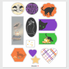 Adesivos de Vinil de Gatos Pretos e Desenhos de Ha