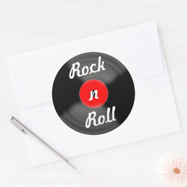 Adesivos de Vinil de Rock Retro (Envelope)