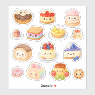 Adesivos de Vinil de Sobremesas Kawaii