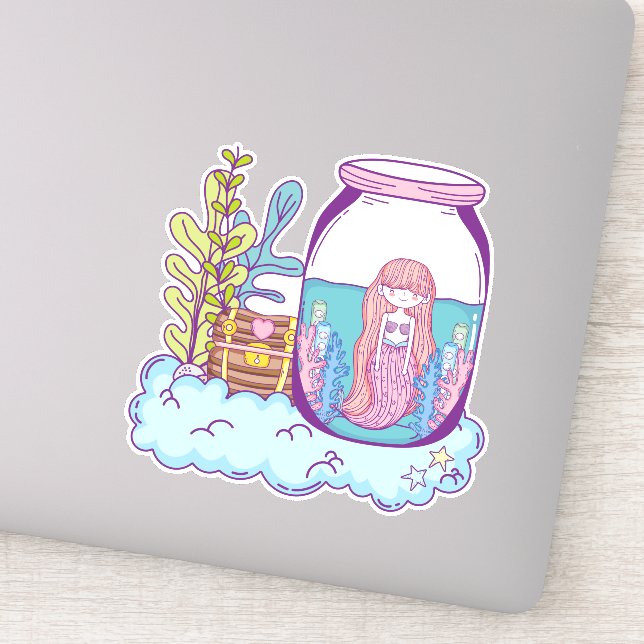 Adesivos de Vinil do Tesouro da Sereia (Detalhe)