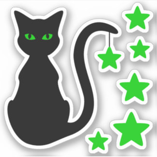 Adesivos de Vinil Estrelas de Gato Preto
