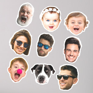 Adesivos de Vinil Personalizados 9 Fotos Rostos à