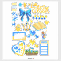 Adesivos de vinil personalizados de apoio à Ucrâni