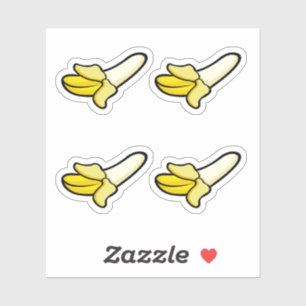 Adesivos de Vinil Personalizados de Banana Descasc