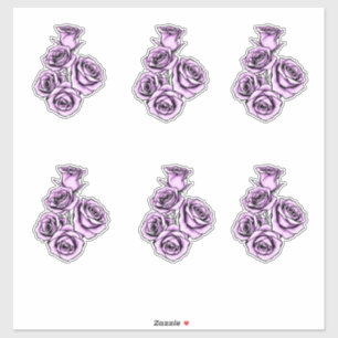 Adesivos de Vinil Personalizados Rosa Roxa Mística