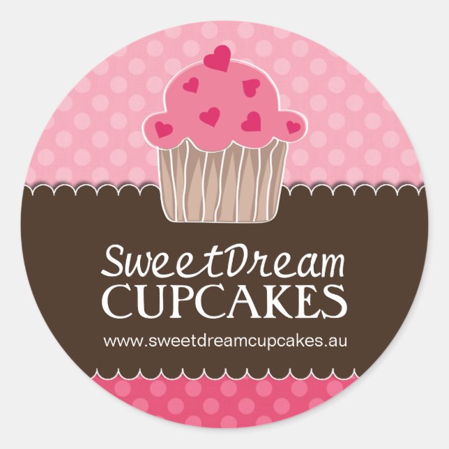 Adesivos decorativos para Cupcakes de cor branca (Frente)