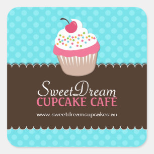 Adesivos decorativos para Cupcakes de cor branca