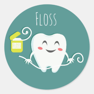 Adesivos Dentista Floss (folha de 20)
