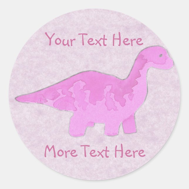 Adesivos Dinossauros Rosa (Frente)