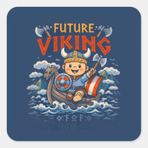 Adesivos Divertidos do Futuro Viking Norueguês
