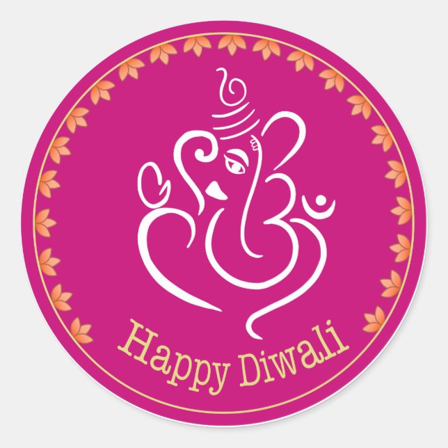 Adesivos Diwali para presentes e cartões pacote de (Frente)