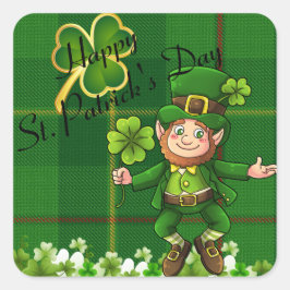 Adesivos do Dia de São Patrício Leprechaun Trevos