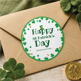 Adesivos do Dia de São Patrício Lucky Shamrock