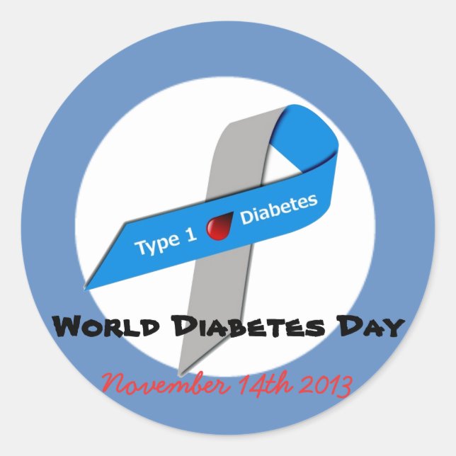 Adesivos do Dia Mundial da Diabetes (Frente)