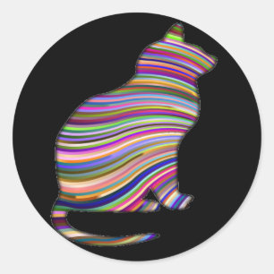 adesivos do gato arco-íris