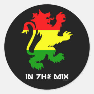 Adesivos do leão rasta