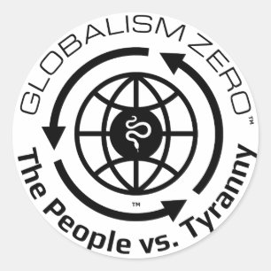 Adesivos do logotipo do círculo preto do Globalism