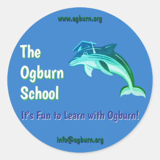 Adesivos do Mascote do Golfinho da Escola Ogburn