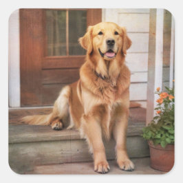 Adesivos do ouro Retriever