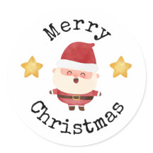 Adesivos do Papai Noel fofo Natal feliz