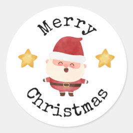 Adesivos do Papai Noel fofo Natal feliz