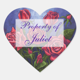 Adesivos do Rosa vermelha Heart Book