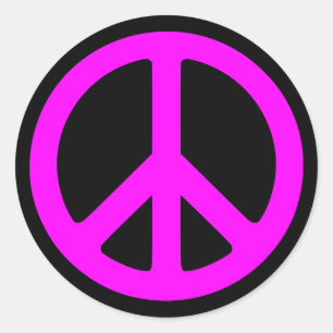 Adesivos do Símbolo da Paz Rosa