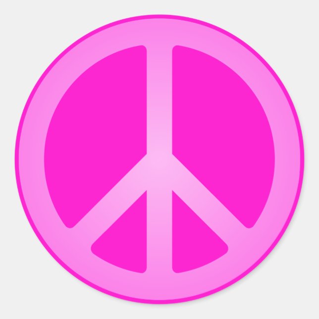 Adesivos do Símbolo da Paz Rosa (Frente)