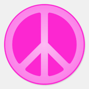 Adesivos do Símbolo da Paz Rosa