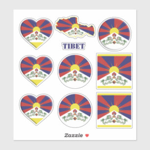 Adesivos do Tibete & Bandeira do Tibete, Coração /
