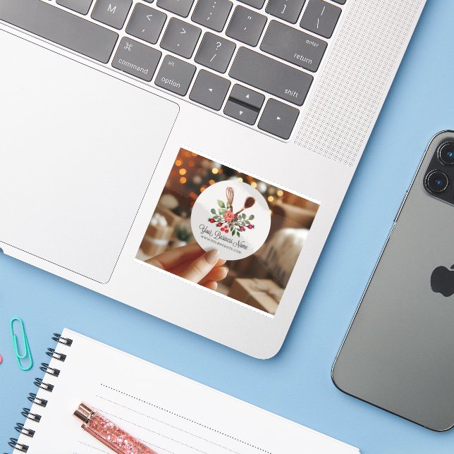 Adesivos e Etiquetas (Notebook com iPhone)