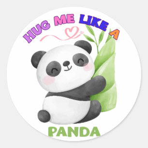 🐼 adesivos e etiquetas - Me abraça como um Panda